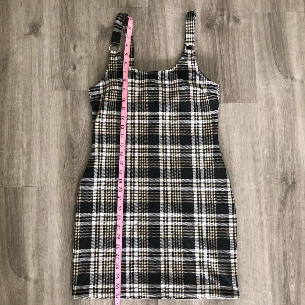 FOREVER 21 PLAID OVERALL DRESS